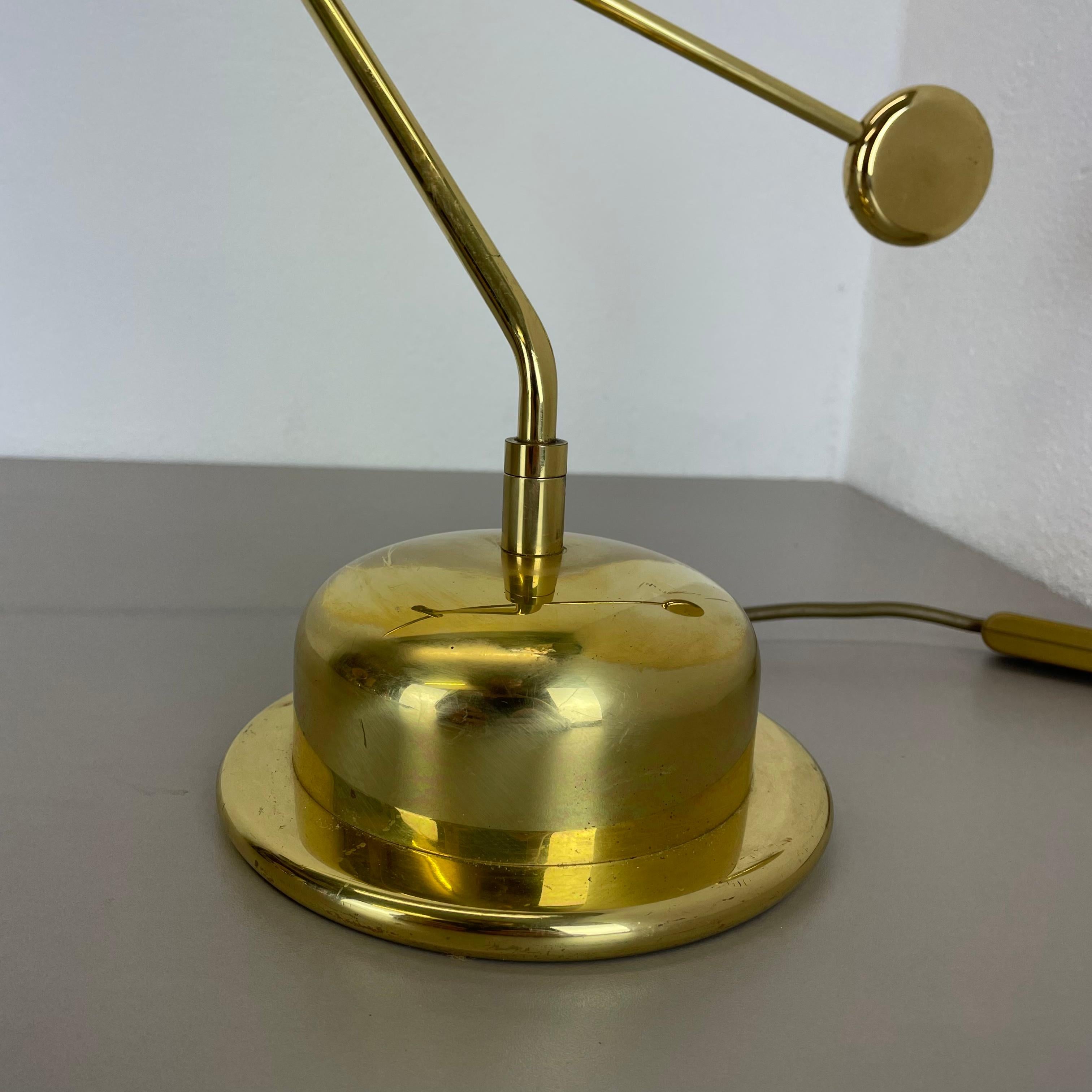 Large Brass and Metal Swing Arm Sciolari Style Table Light by Bankamp Leuchten G For Sale 6