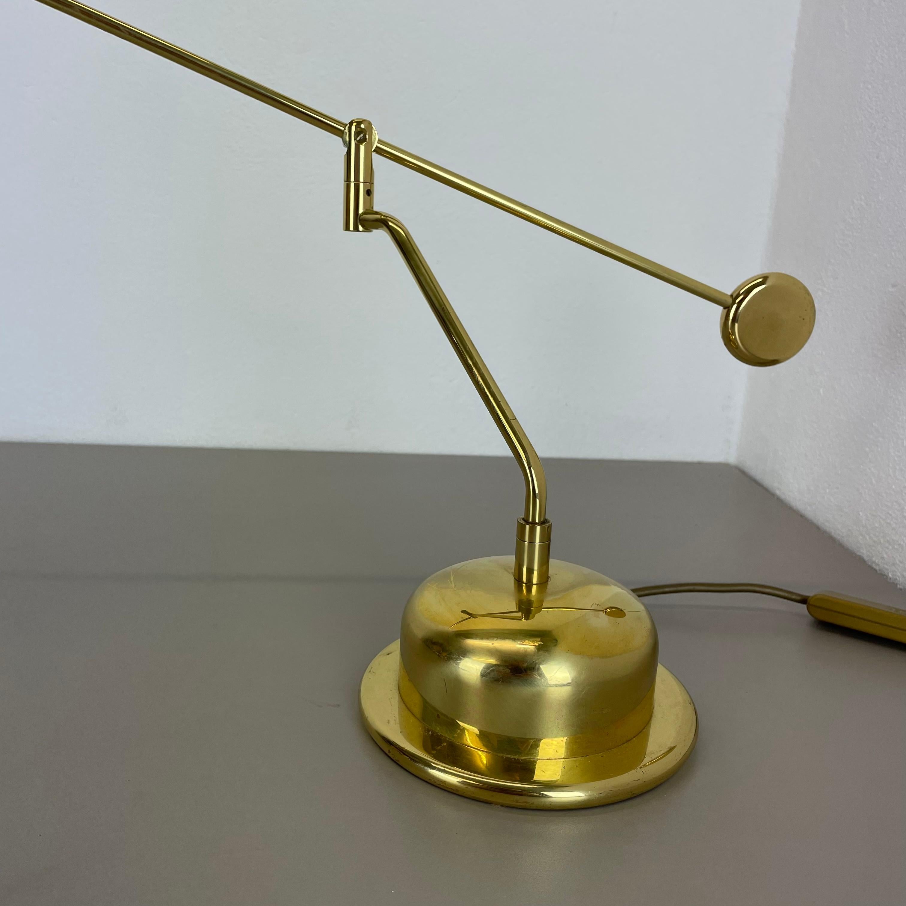 Large Brass and Metal Swing Arm Sciolari Style Table Light by Bankamp Leuchten G For Sale 8