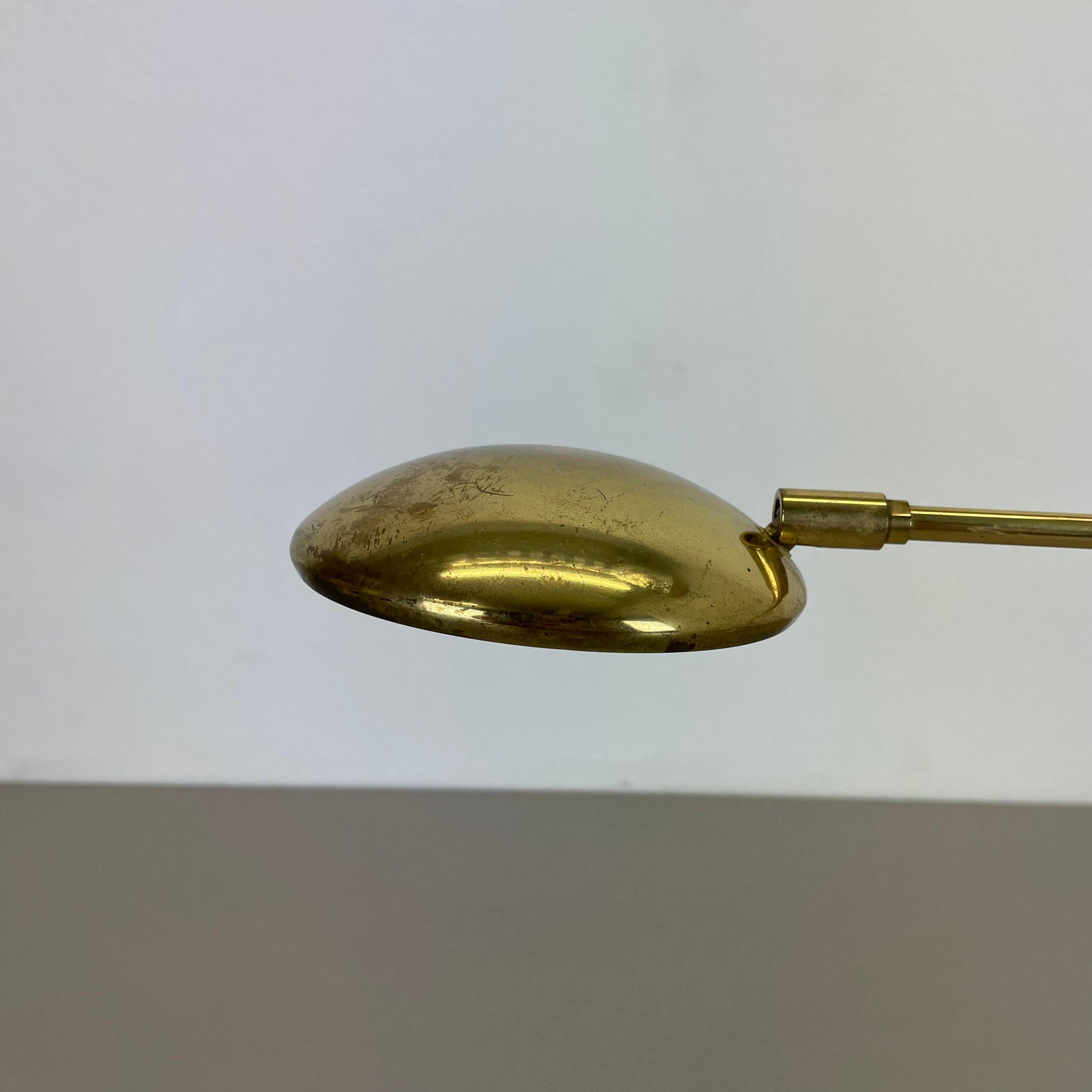 Large Brass and Metal Swing Arm Sciolari Style Table Light by Bankamp Leuchten G For Sale 12