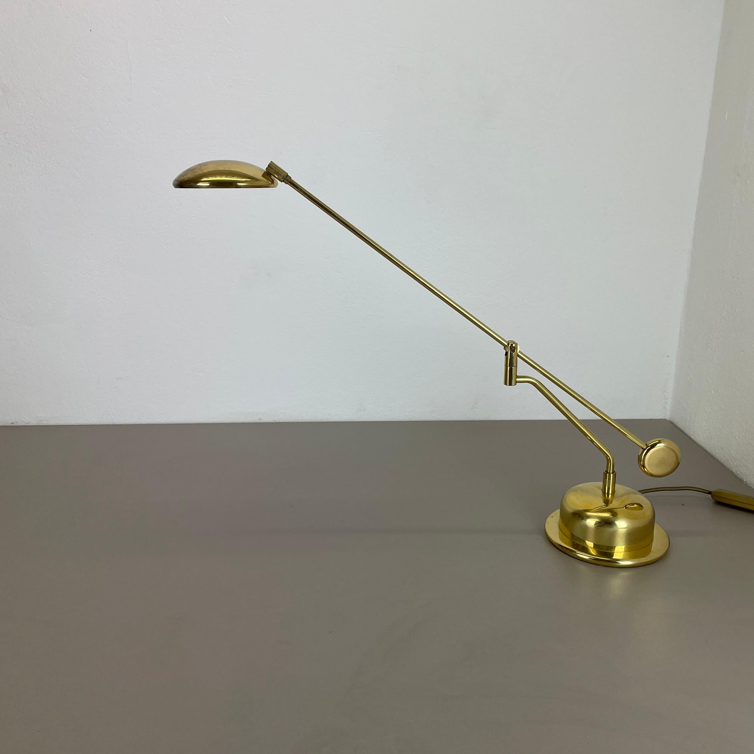 Large Brass and Metal Swing Arm Sciolari Style Table Light by Bankamp Leuchten G For Sale 13