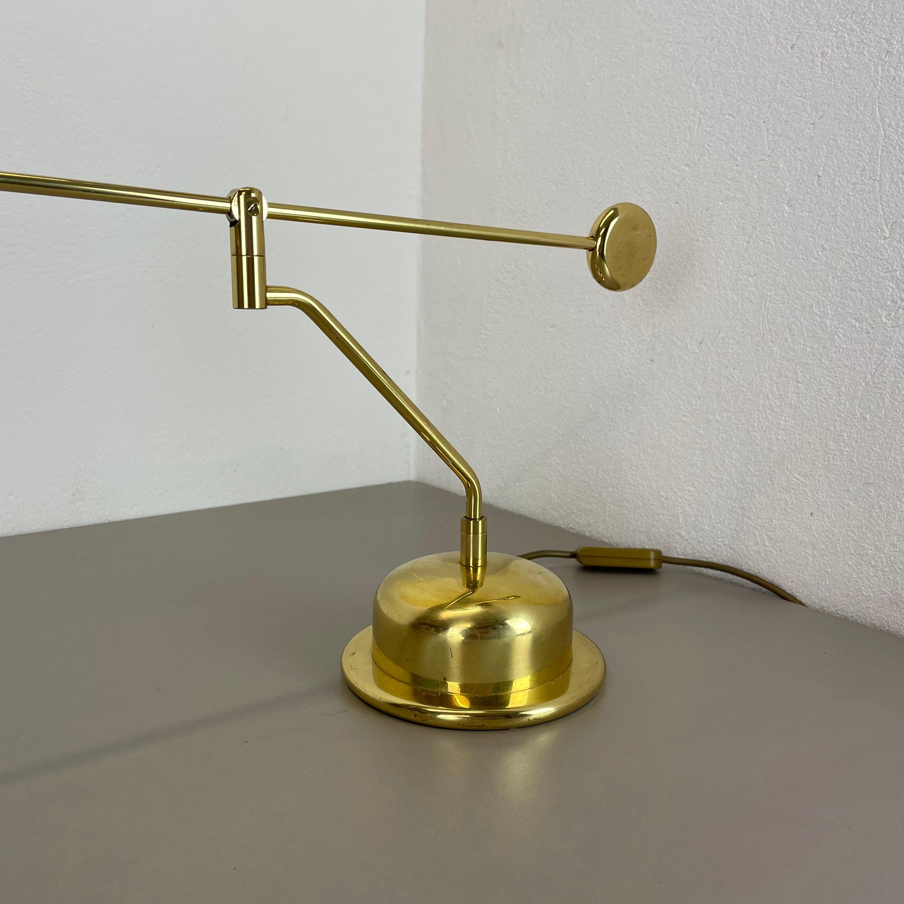 Large Brass and Metal Swing Arm Sciolari Style Table Light by Bankamp Leuchten G For Sale 14