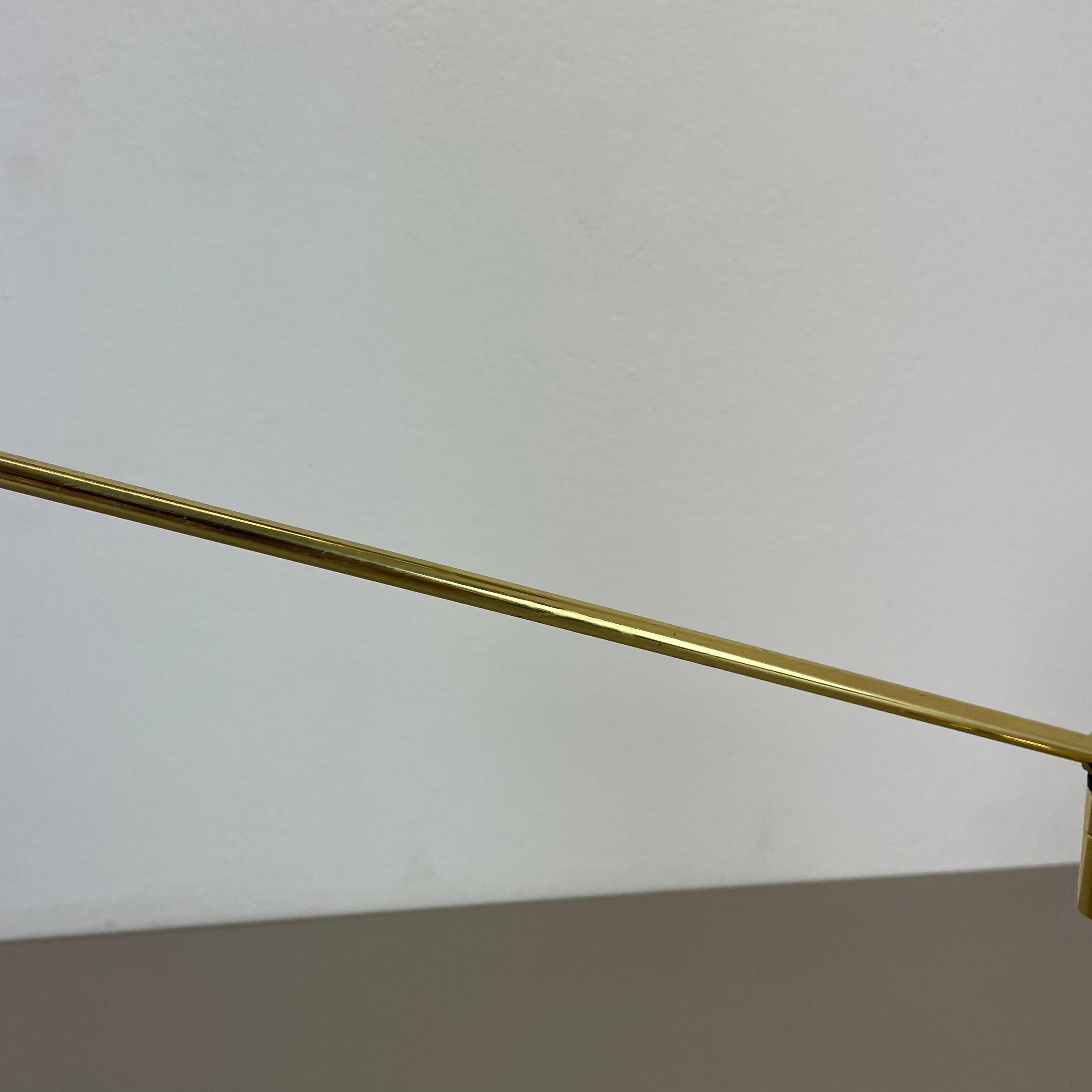Large Brass and Metal Swing Arm Sciolari Style Table Light by Bankamp Leuchten G For Sale 2
