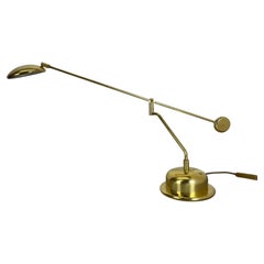 Retro Large Brass and Metal Swing Arm Sciolari Style Table Light by Bankamp Leuchten G