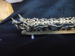 Large Brass and Mirror Vanity Tray, Very Elaborate Vanity Tray