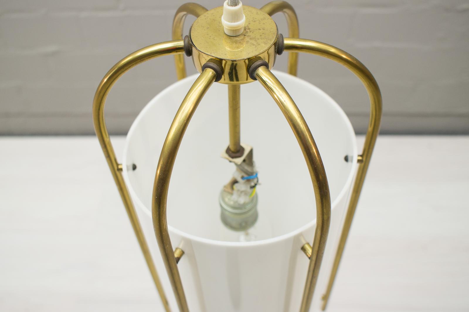 Large Brass and Plexiglass Church Pendant Lamp, Germany, 1960s For Sale 4