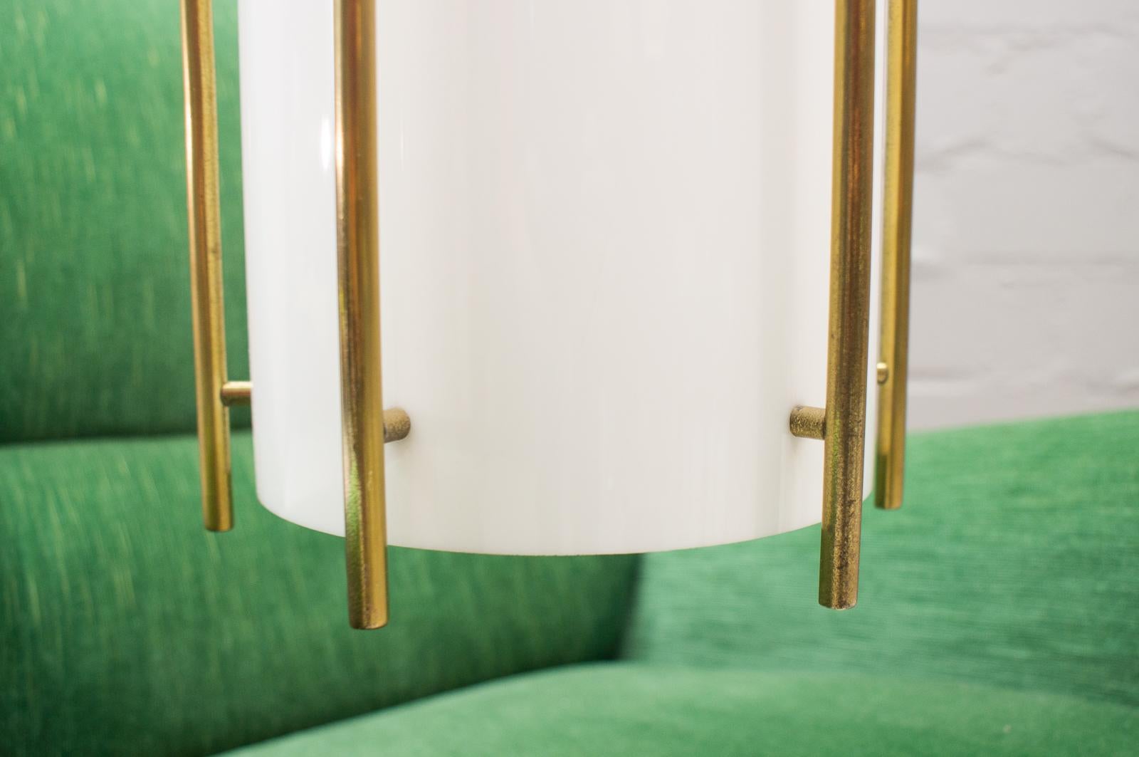 Large Brass and Plexiglass Church Pendant Lamp, Germany, 1960s For Sale 6