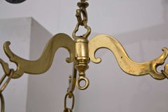 Large Brass and Steel Hanging Scale