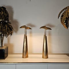 Large Brass "Ara" Table Lamps by Mies & van Gessel, The Netherlands 1990s