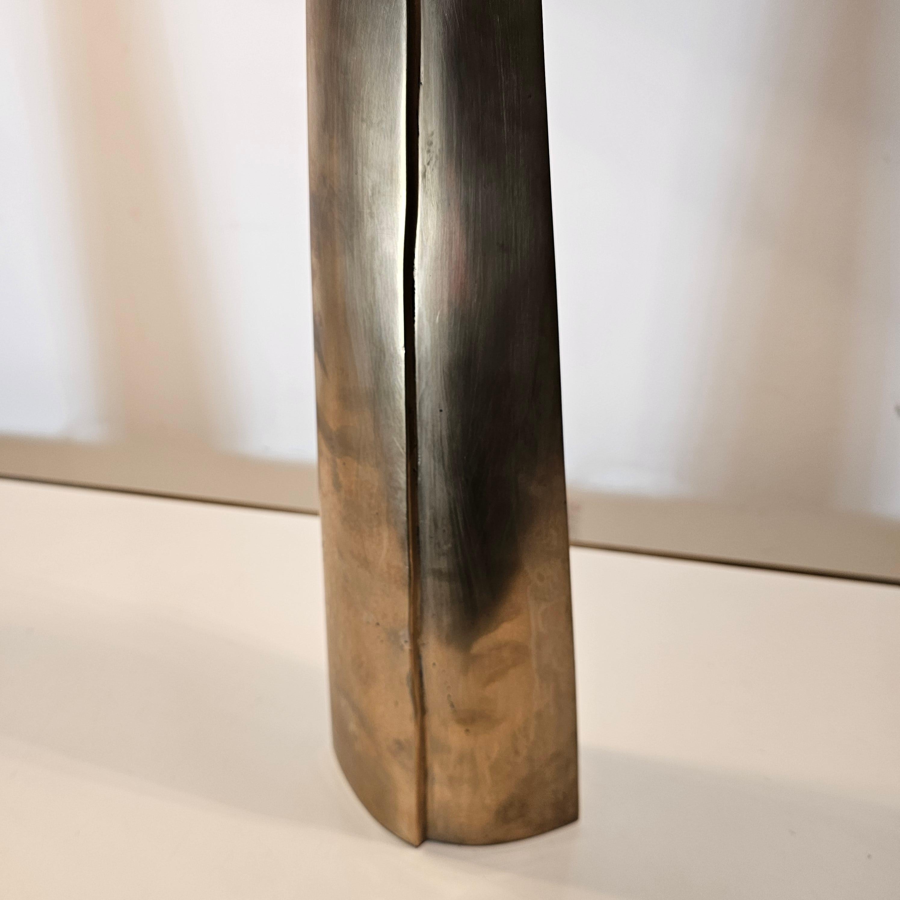 Große Tischlampen „Ara“ aus Messing von Mies & van Gessel, Niederlande 1990er Jahre im Zustand „Gut“ im Angebot in Waasmunster, BE