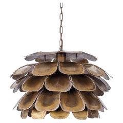 Large Brass Artichoke Hanging Lamp by Svend Aage Holm Sørensen, 1960s