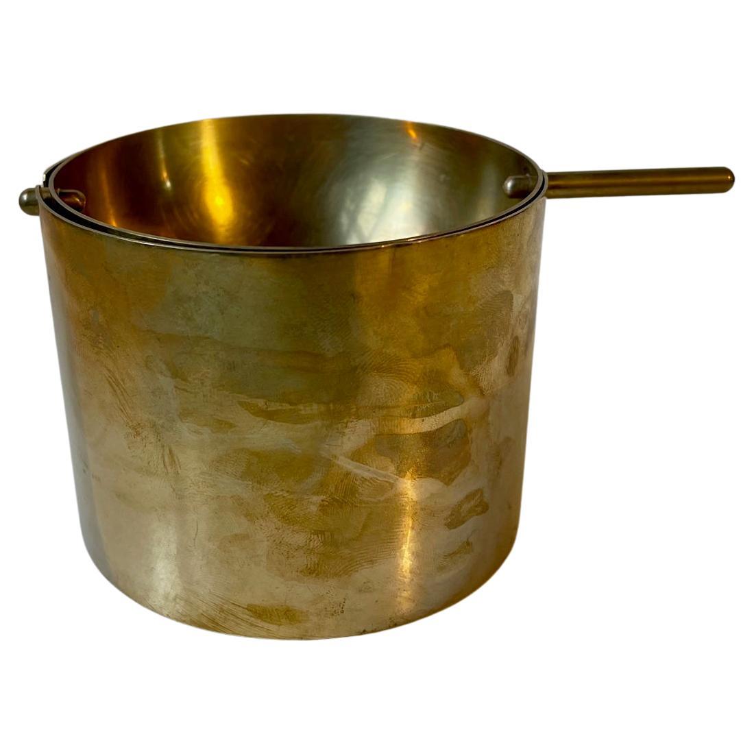 Brass Ashtray Cylinda-Line by Arne Jacobsen for Stelton, 1960s Sale at