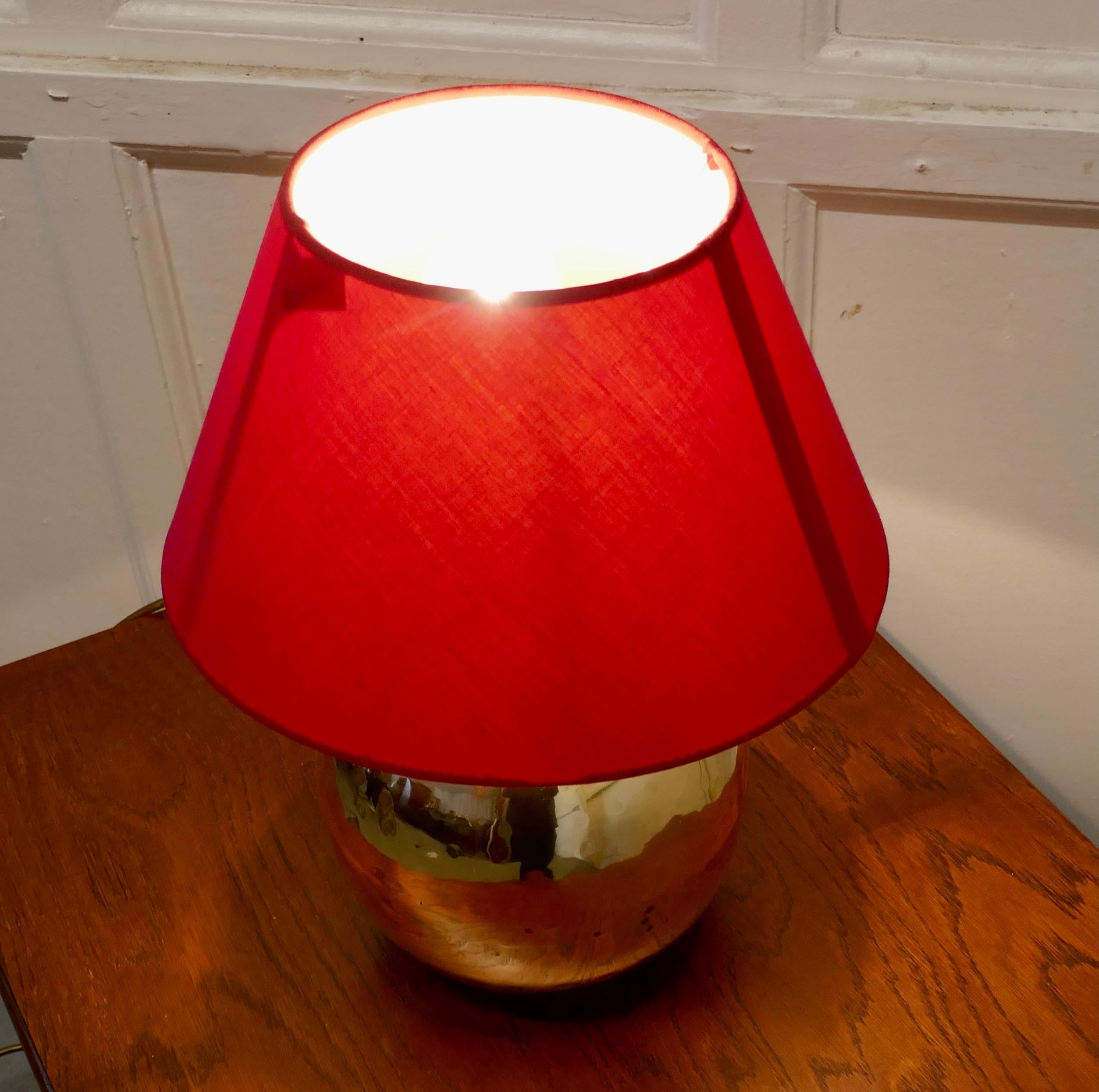 large brass table lamp