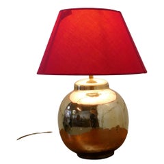 Large Brass Ball Table Lamp
