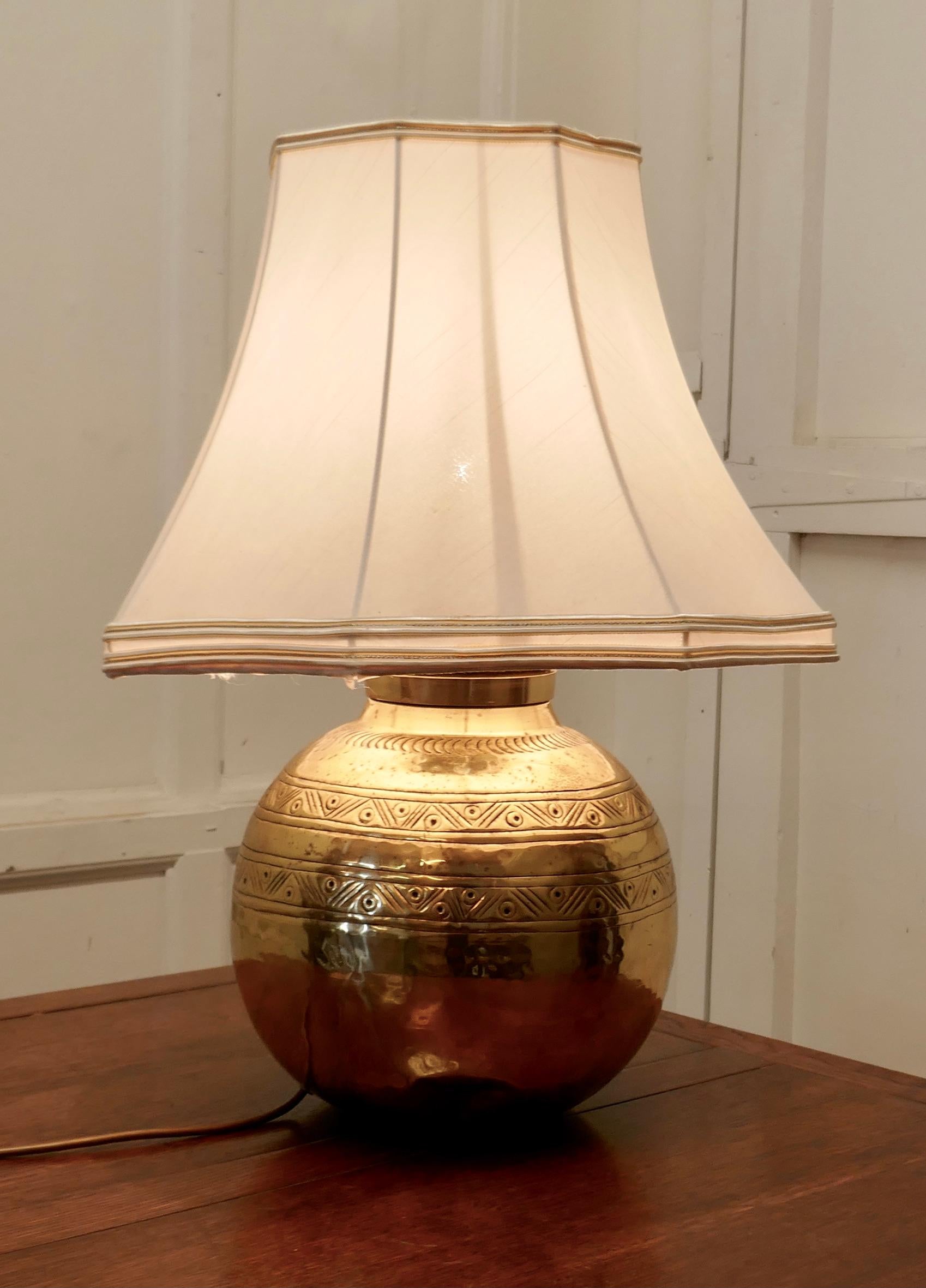 brass ball lamp