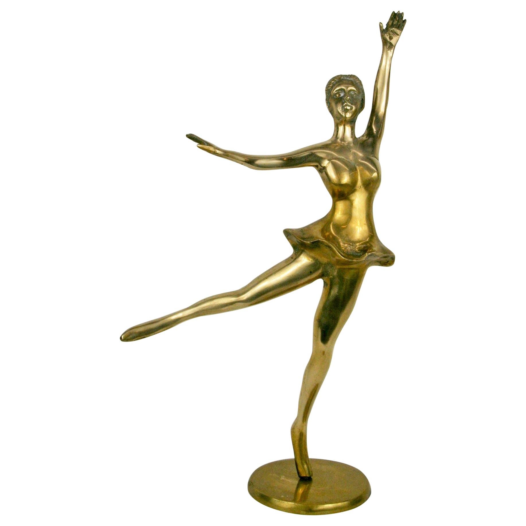 Ballerina Brass Sculpture For Sale at 1stDibs