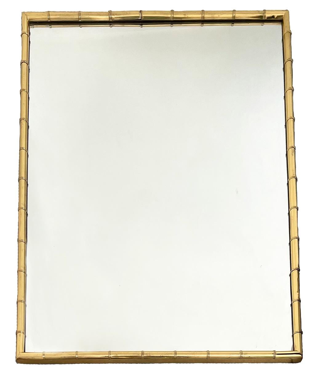 When I found these I could not believe my luck! A pair of brass Mastercraft faux Bamboo mirrors in great shape! These mid-century Hollywood Regency mirrors are iconic, hard to find and very hard to find in a set. They were designed by William