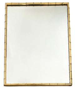 Brass Bamboo Mirrors by Mastercraft, Mid-Century Modern, USA, 1970