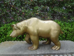 Large Brass Bear Sculpture