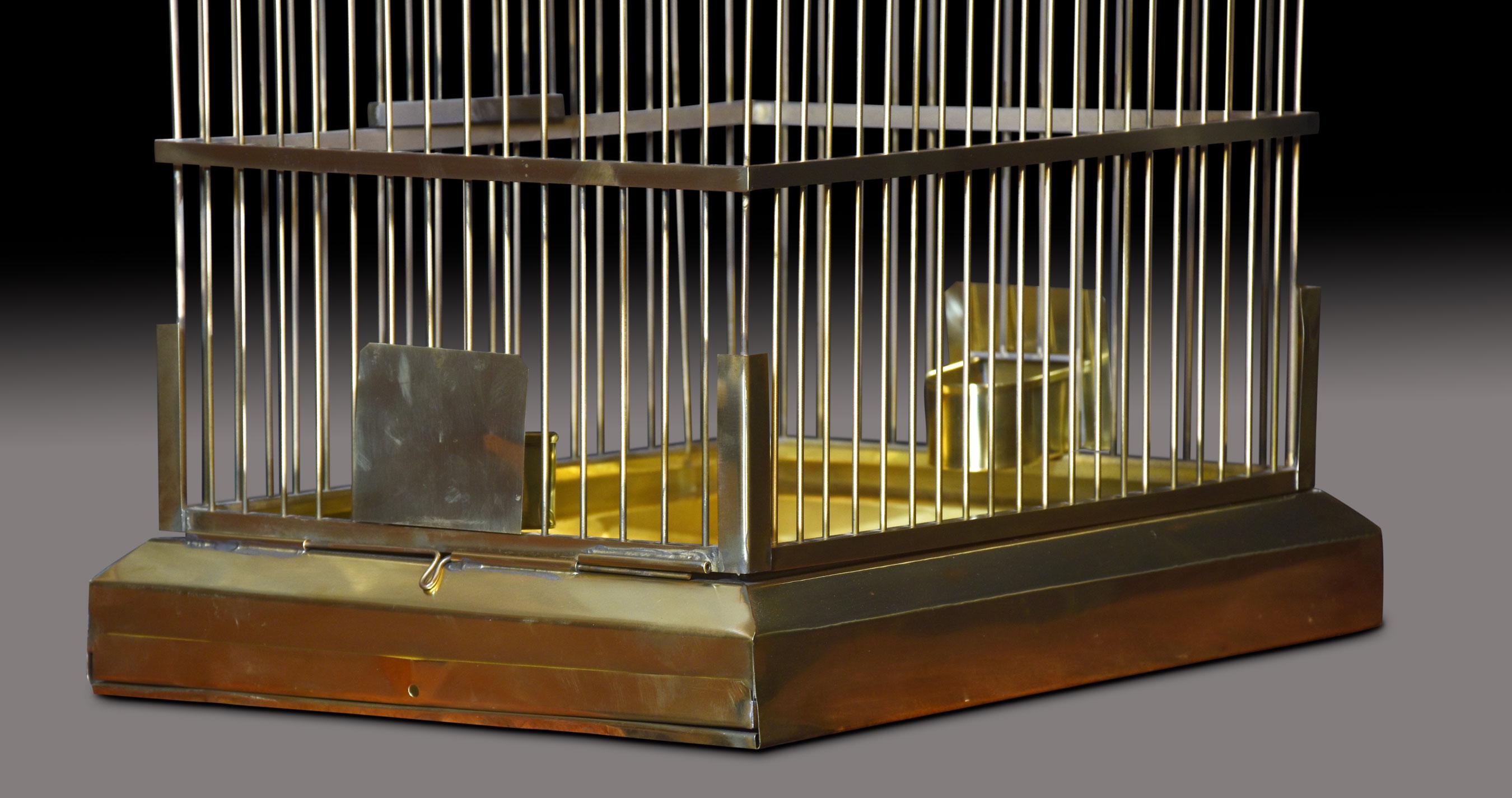 brass parrot cage
