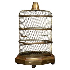 Large Brass Birdcage