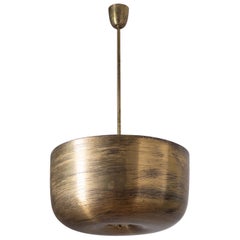 Large Brass Bowl Chandelier, circa 1930