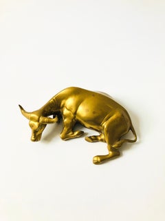 Large Brass Bull