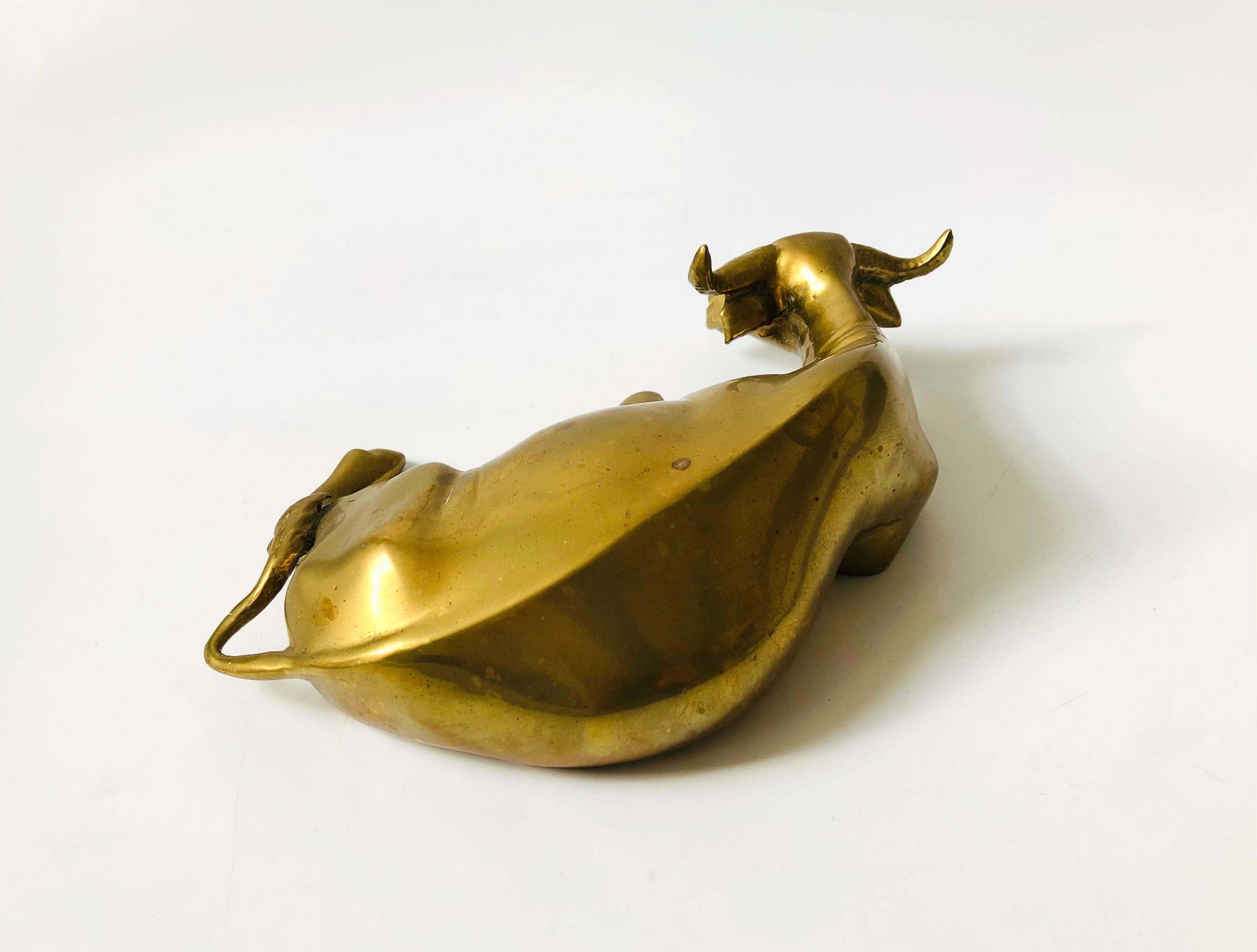 Large Brass Bull For Sale at 1stDibs