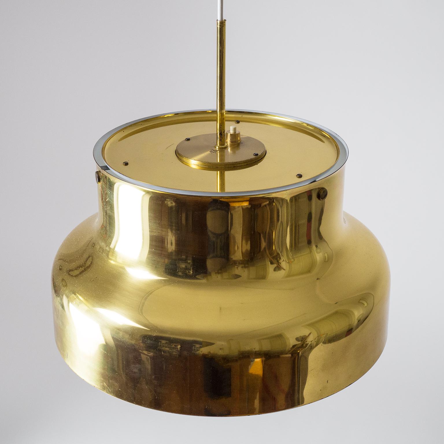 Large Brass 'Bumling' Pendant, 1970s, by Anders Pherson 4
