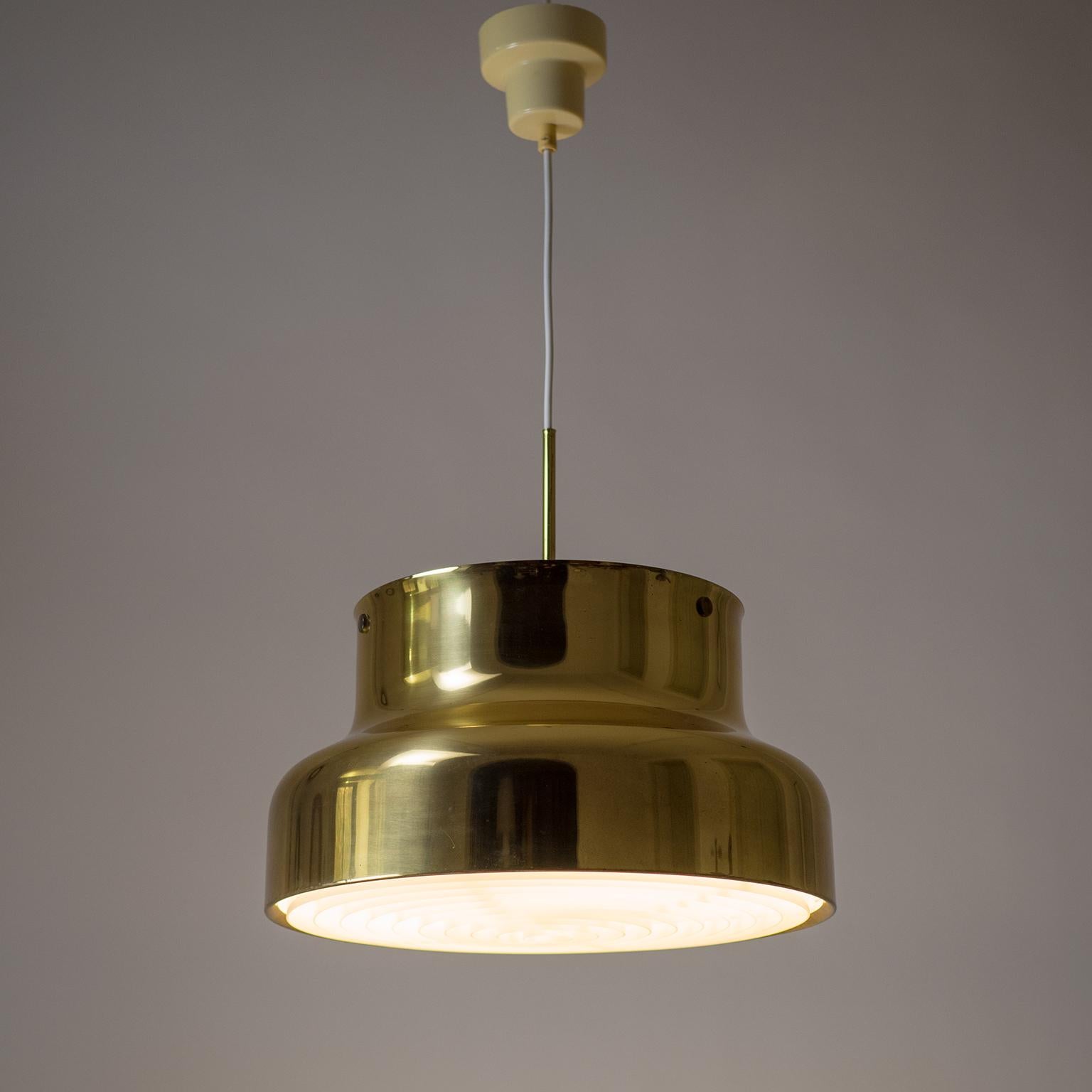 Large Brass 'Bumling' Pendant, 1970s, by Anders Pherson 9
