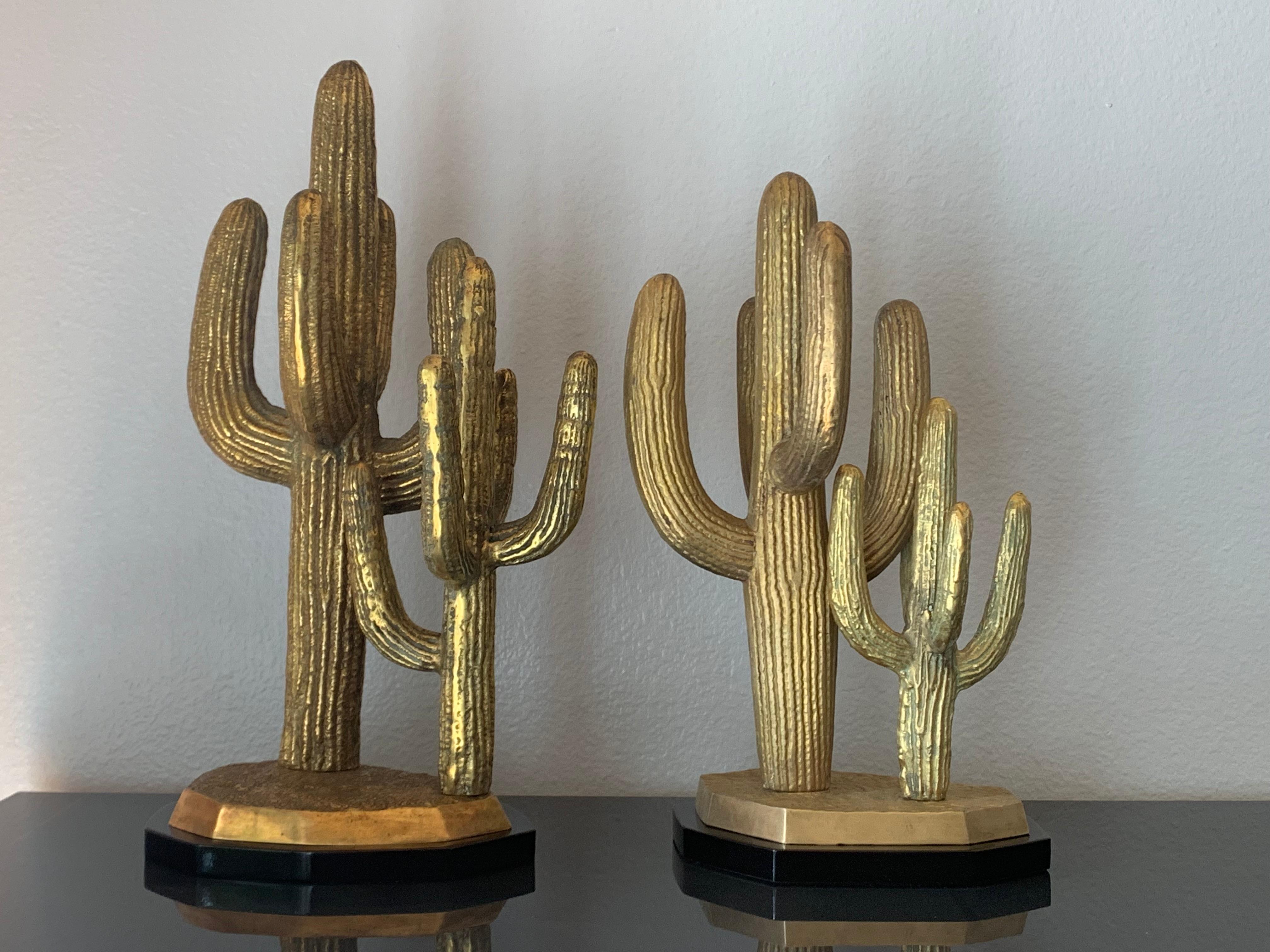 Large Brass Cactus Sculpture 3