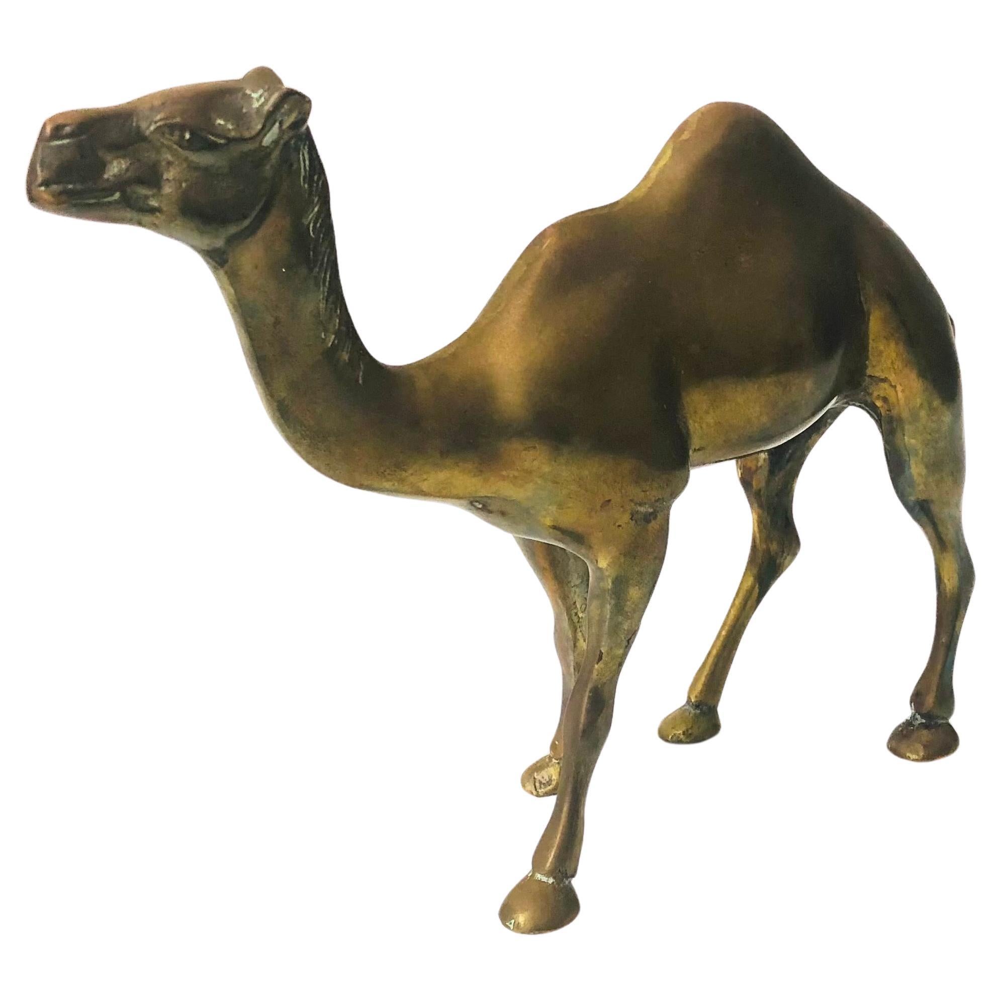 Large Brass Camel