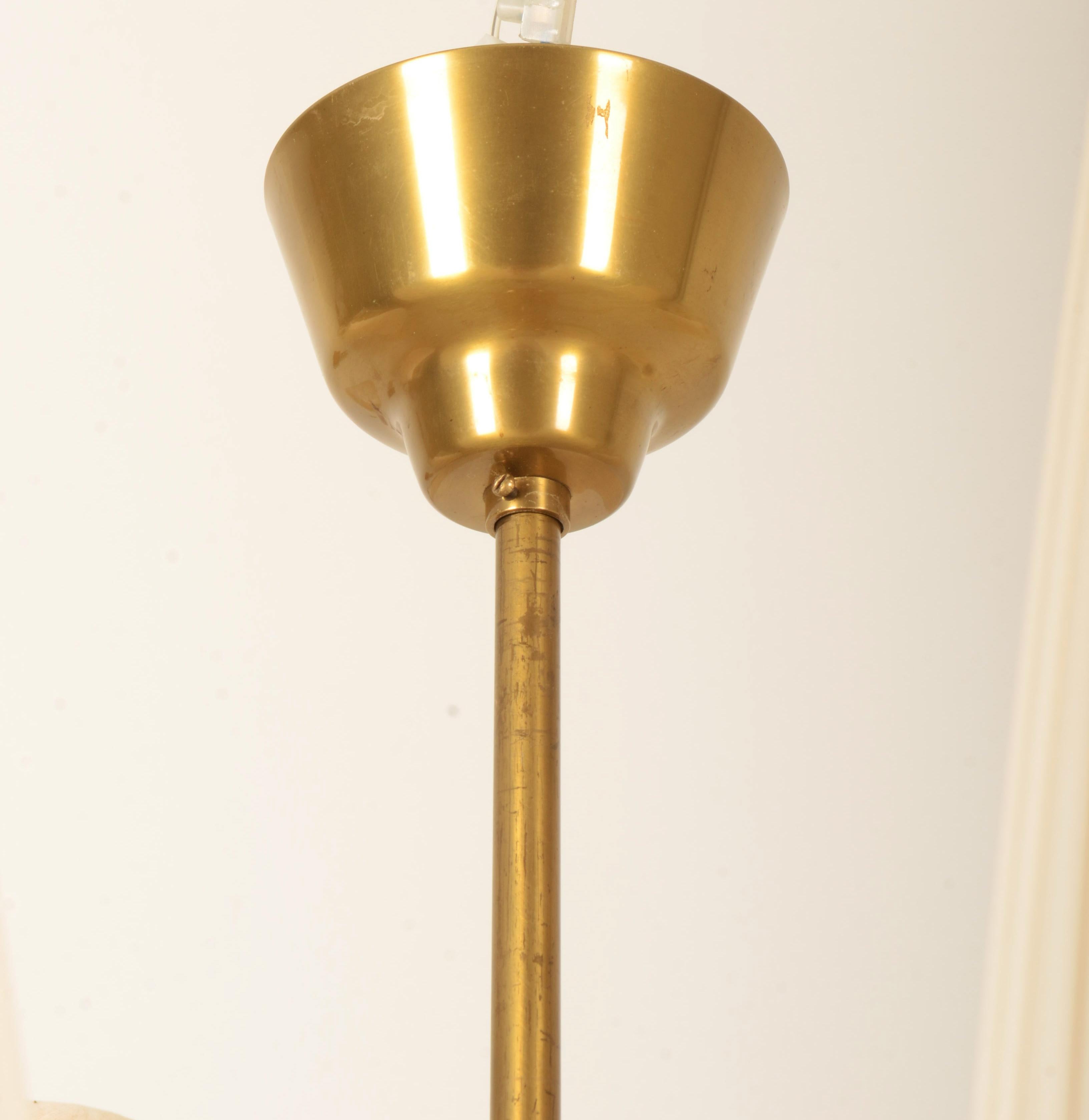 Grande lampadario in ottone di Hans Bergström, Ateljé Lyktan in vendita 7