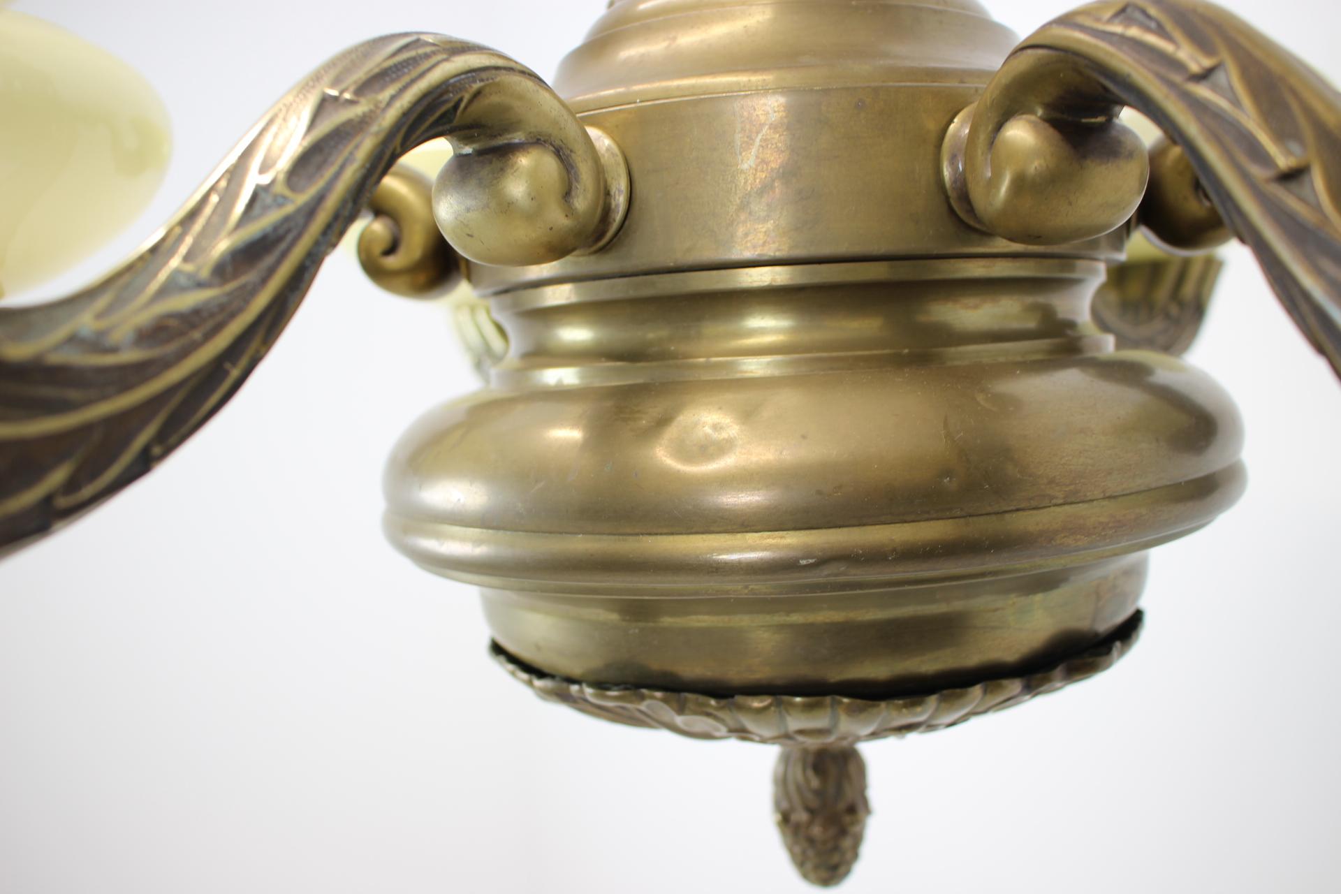 Large Brass Chandelier, circa 1900 For Sale 1