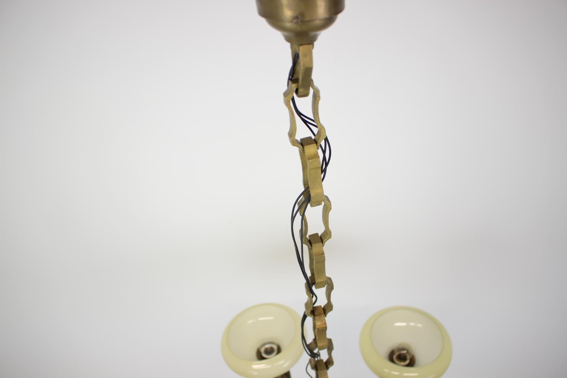 Large Brass Chandelier, circa 1900 For Sale 4