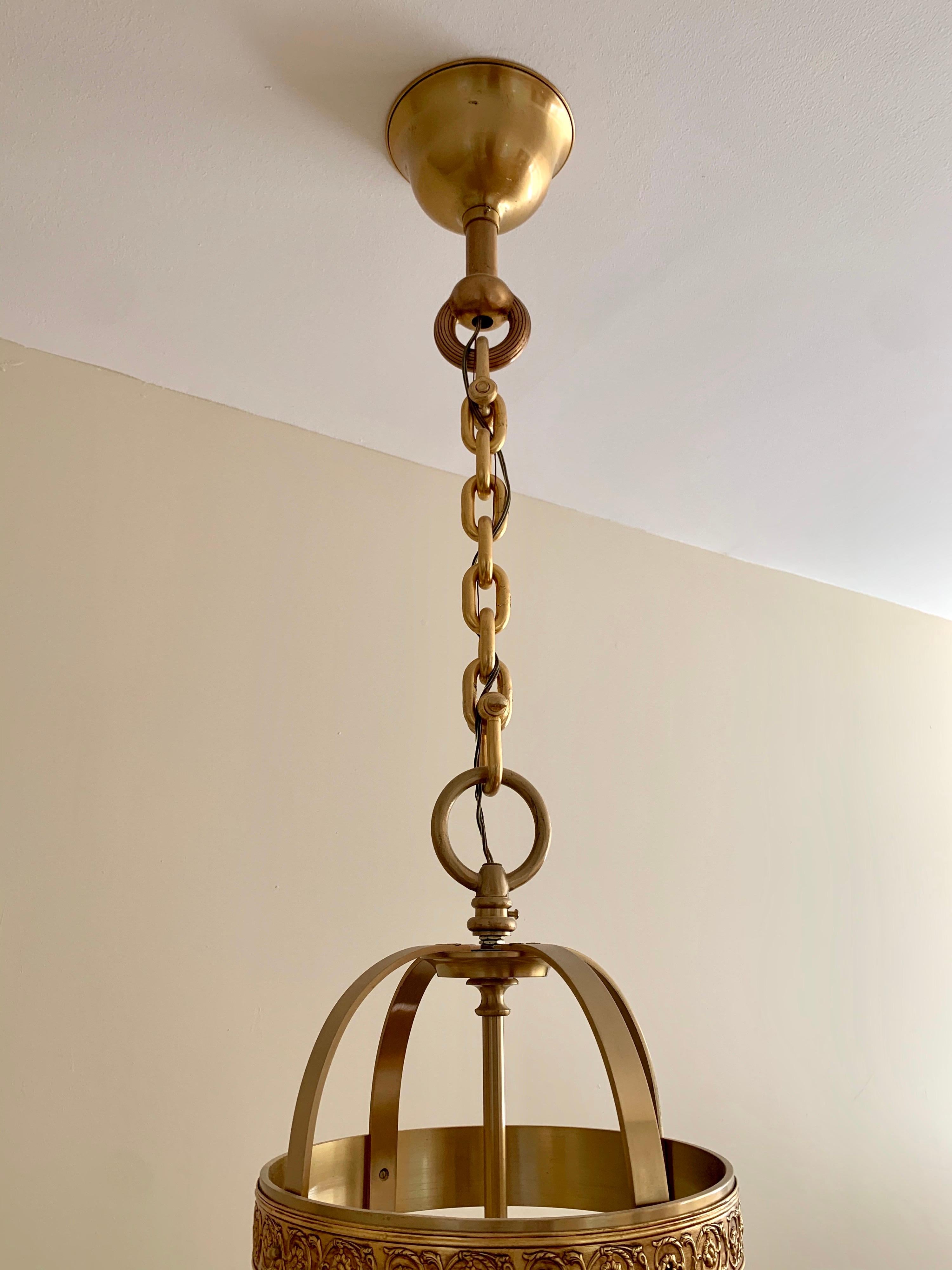brass foyer chandelier