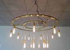 Large Brass Chandelier Model Vaghe Stelle