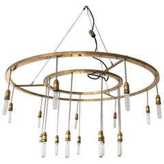 Large Brass Chandelier Model Vaghe Stelle