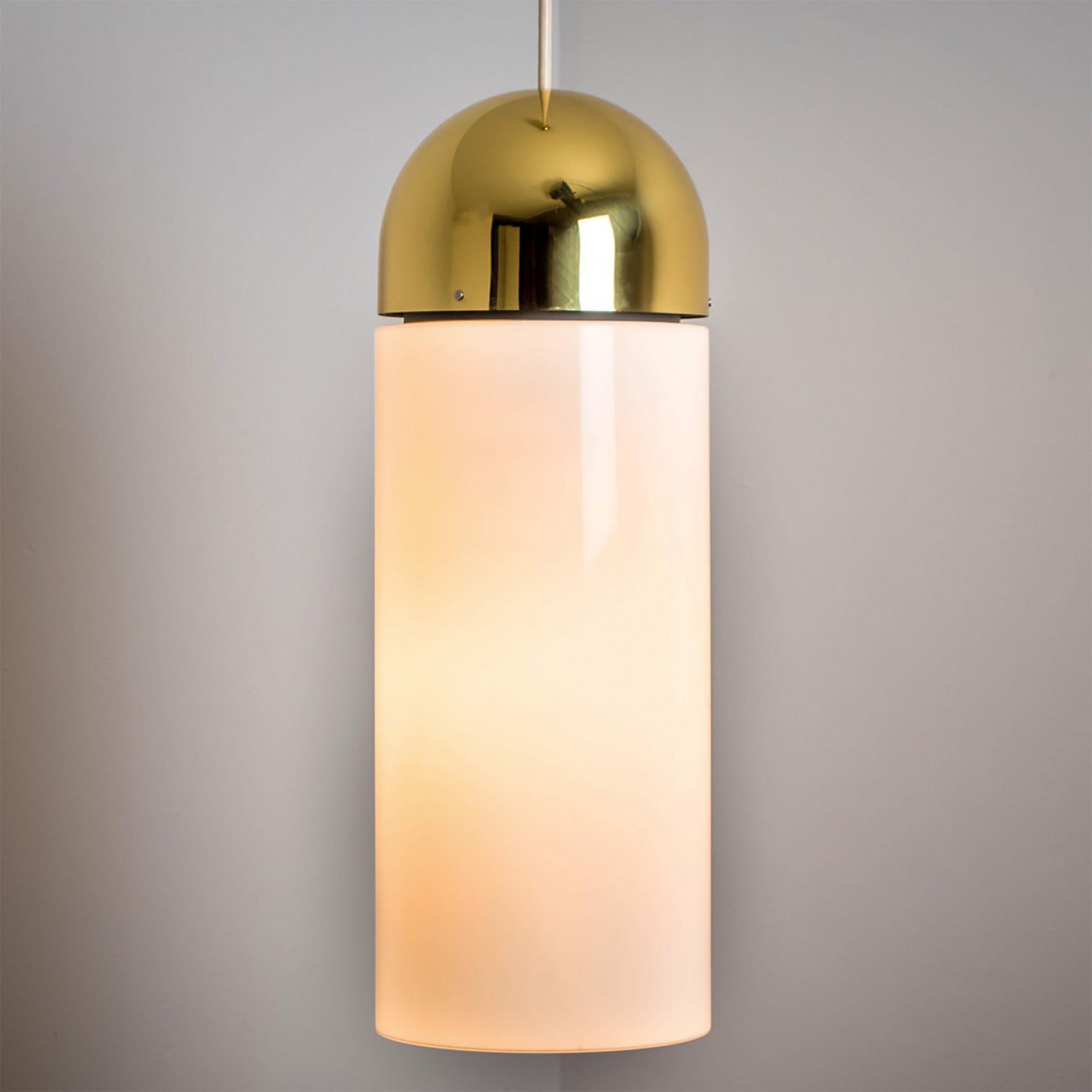 Late 20th Century Large Brass Cylinder Chandelier, Limburg, 1970s For Sale