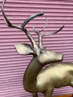 Large Brass Deer