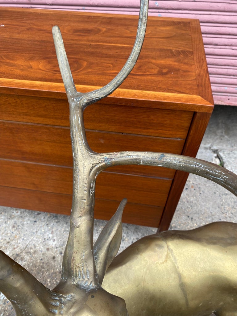 Large Brass Deer For Sale at 1stDibs