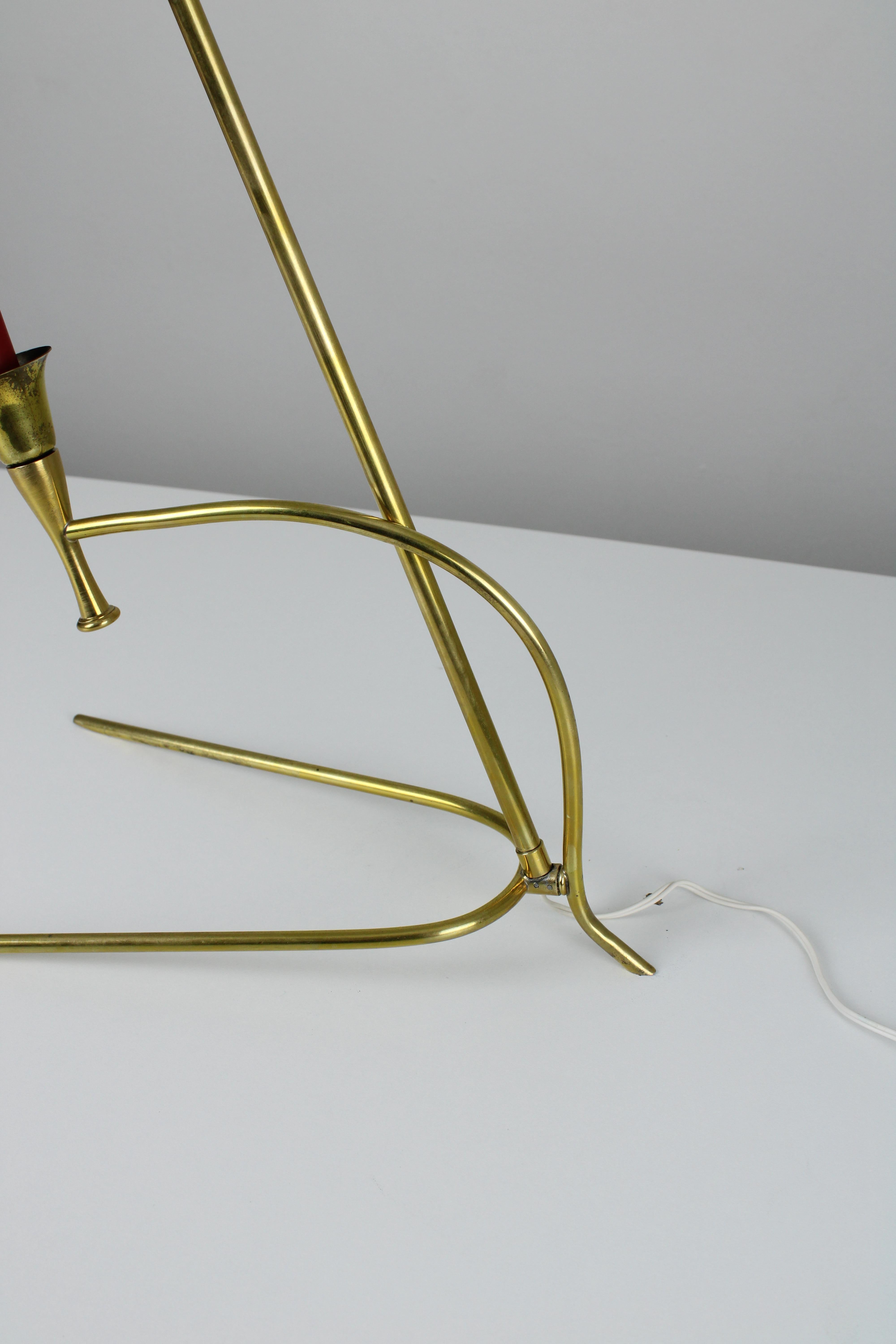 Mid-20th Century Large brass desk lamp from France, 1950s
