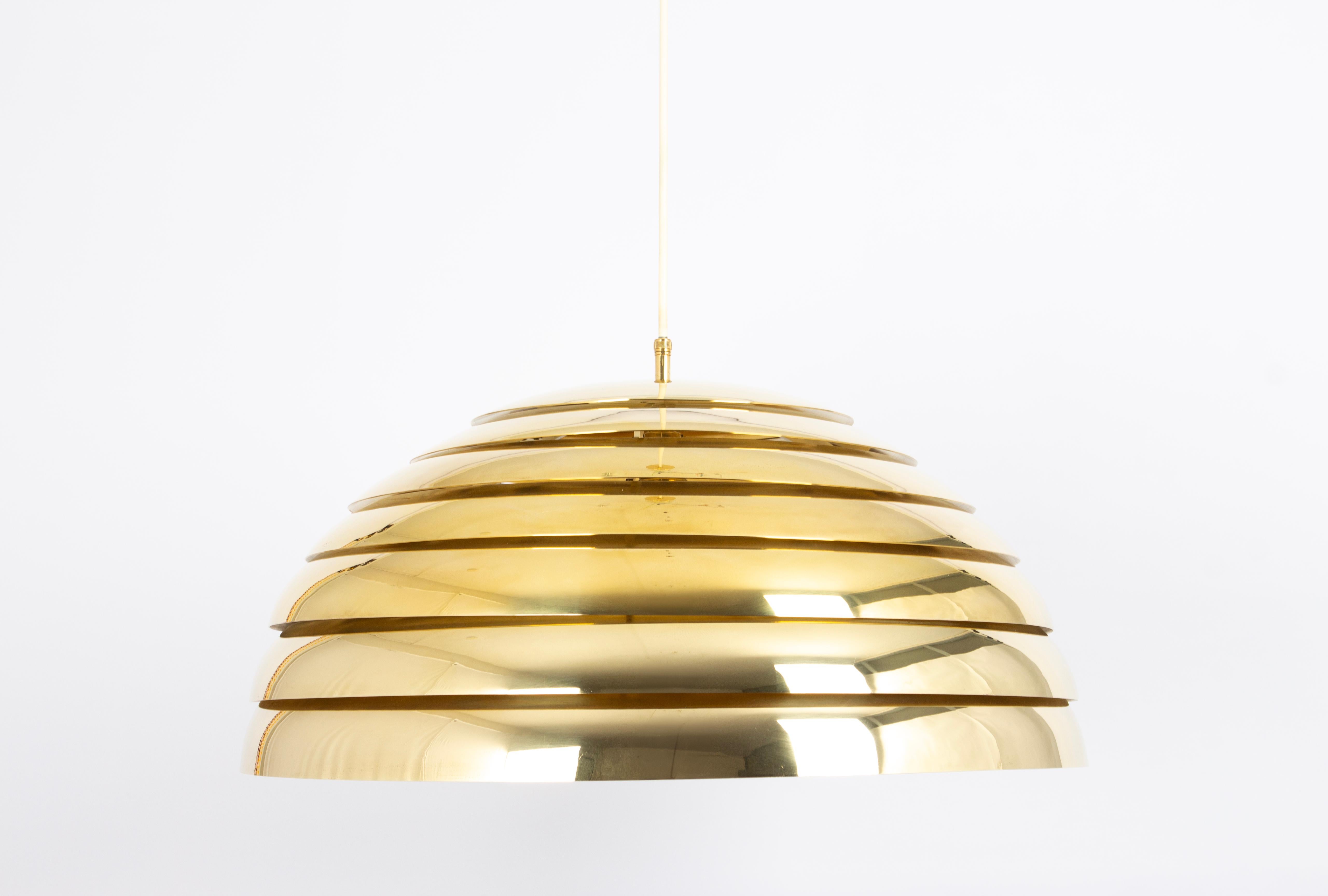 Large Brass Dome Pendant Light by Florian Schulz, Germany For Sale 4