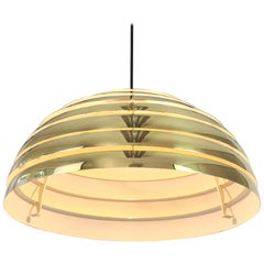 Large Brass Dome Pendant Light by Florian Schulz, Germany