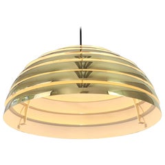 Large Brass Dome Pendant Light by Florian Schulz, Germany