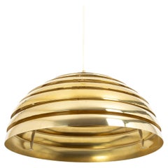 Vintage Large Brass Dome Pendant Light by Florian Schulz, Germany