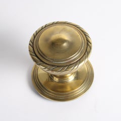 Large Brass Door Center Pull with Rope Twist Motif