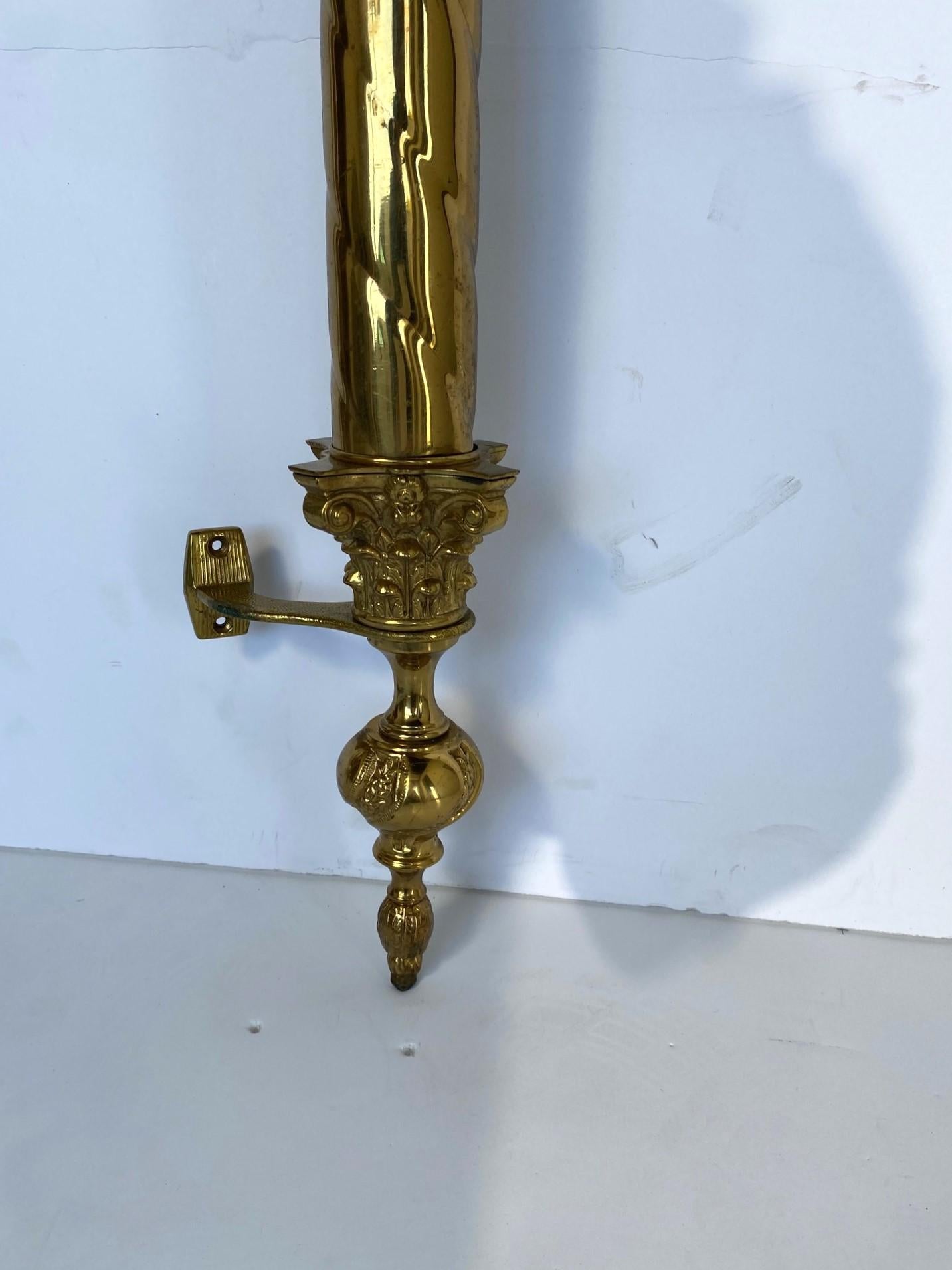 Large Brass Door Handles In Good Condition In Pomona, CA