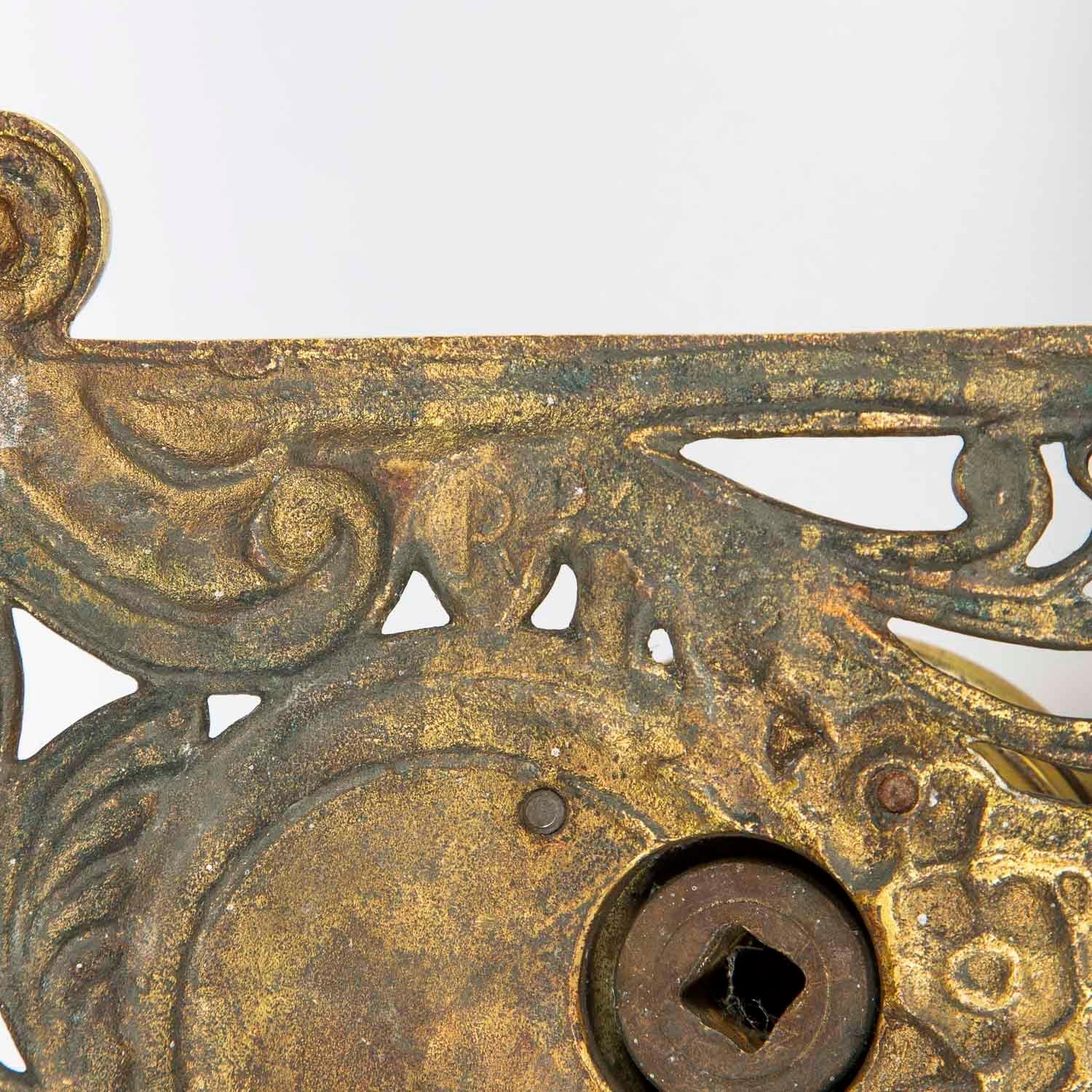 Large Brass Door Lock Plate by James Cartland & Sons 4