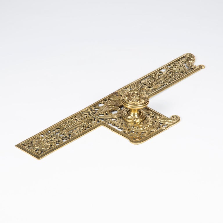 Large Brass Door Lock Plate by James Cartland and Sons at 1stDibs
