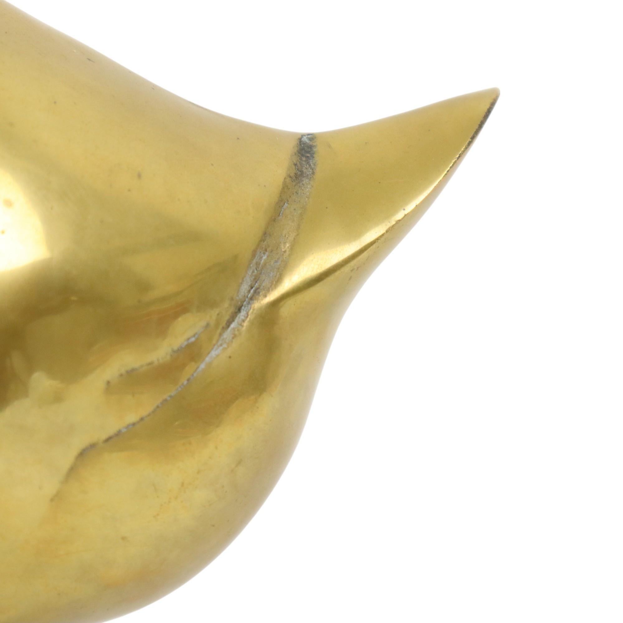 Grande scultura di anatra in ottone, statua degli anni Settanta, 34 cm in vendita 6